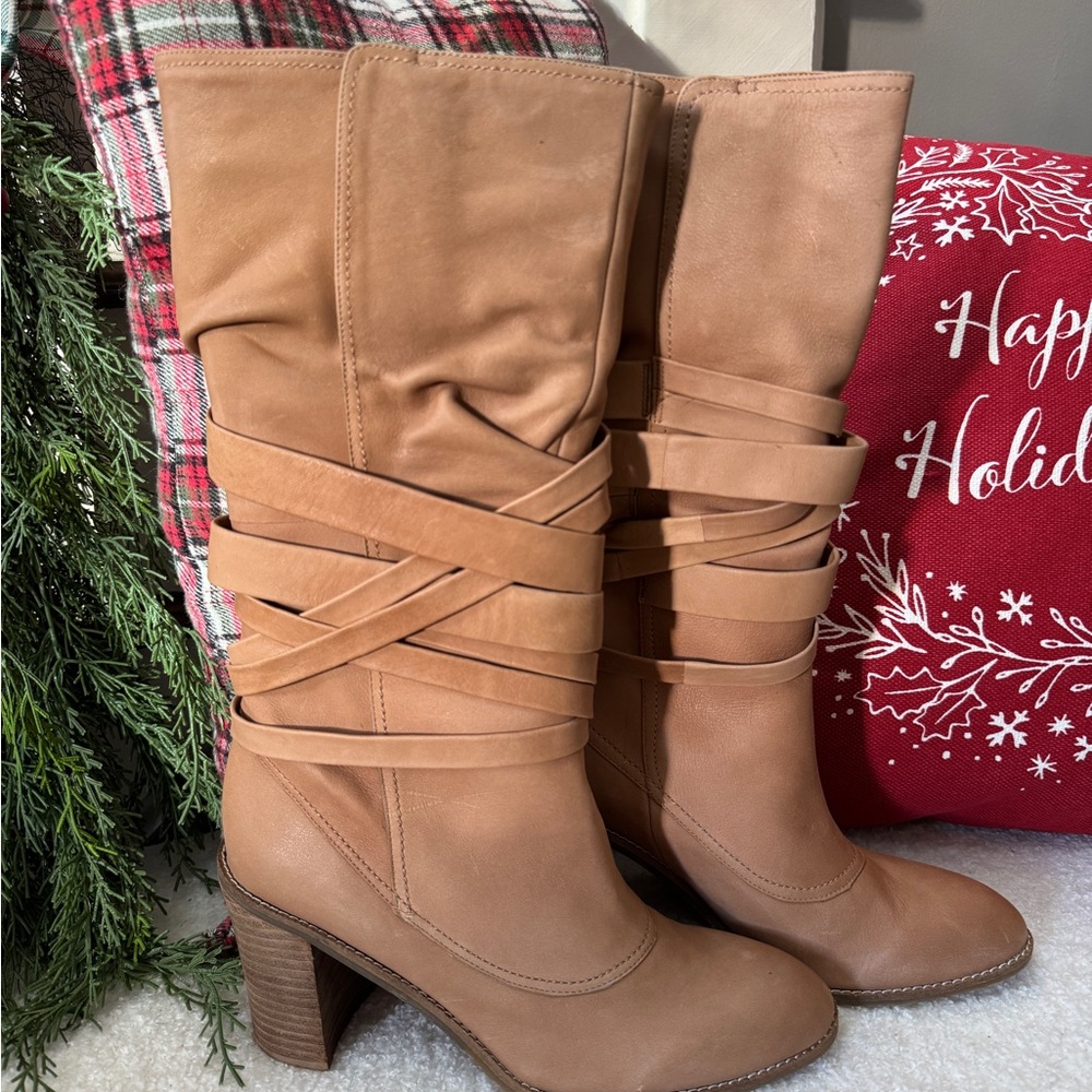 Banana Republic Tan Leather Boots 7.5 nib